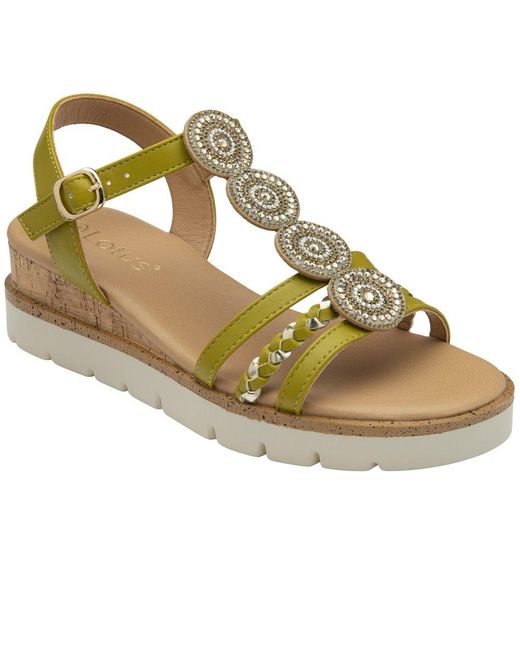 Lotus Metallic Shannon Heeled Sandals