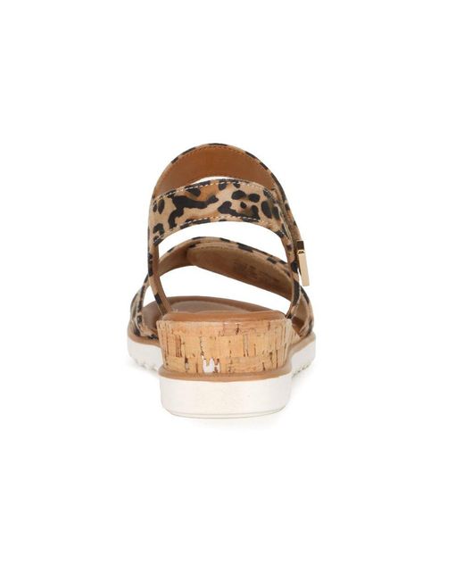 Tamaris Brown Iris Low Wedge Sandals