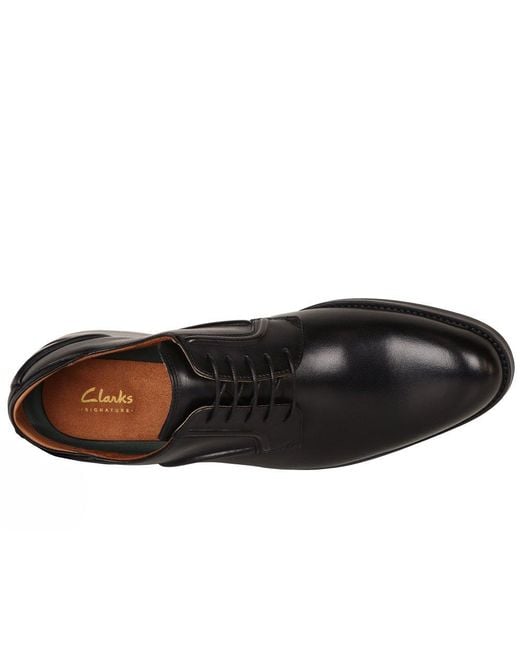 Clarks Black Craft Remi Lace Derby Shoes for men