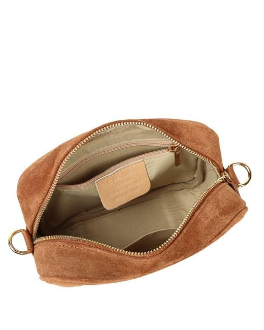Elie Beaumont Brown Crossbody Suede Messenger Bag