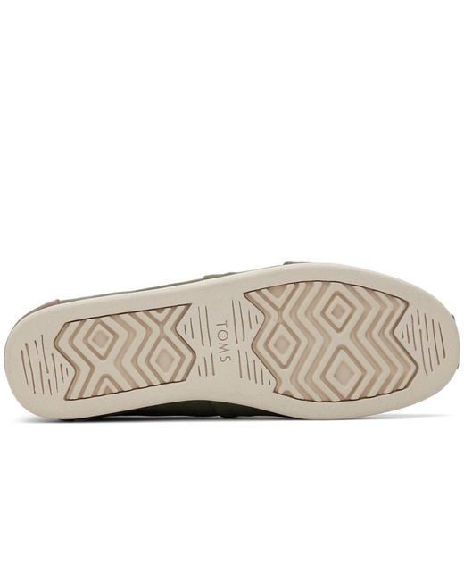 TOMS Green Alpargata Classic Slip On Shoes for men