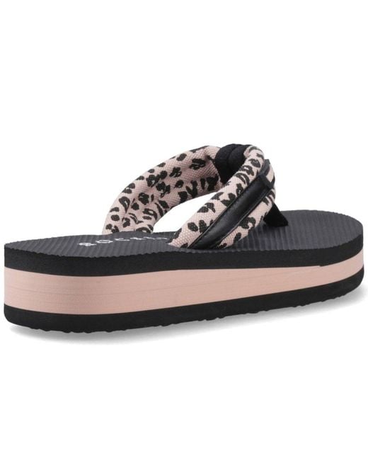 Rocket Dog Blue Monica Leon Leopard Sandals