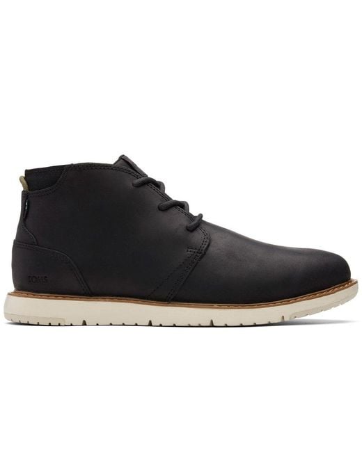 TOMS Black Navi Water Resistant Chukka Boots for men