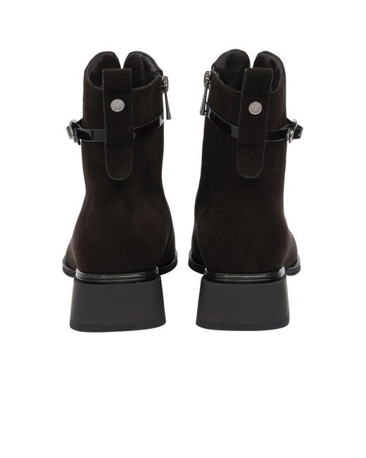 Lotus Black Unez Ankle Boots