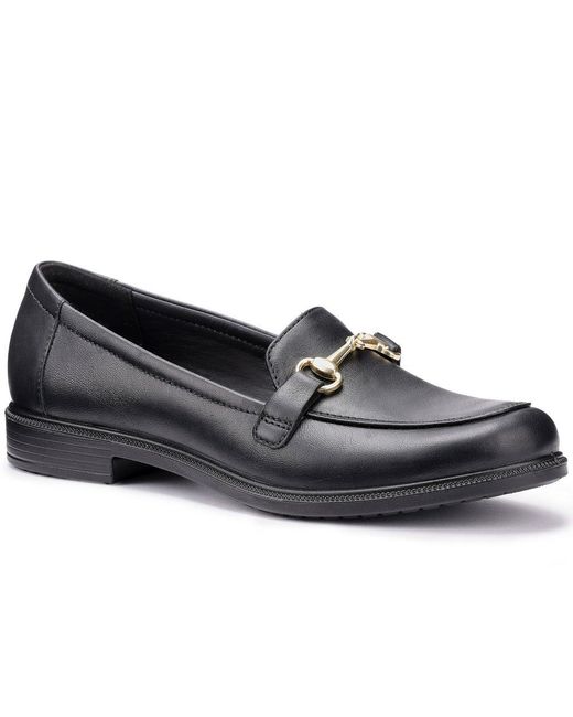 Hotter Black Clovelly Loafers