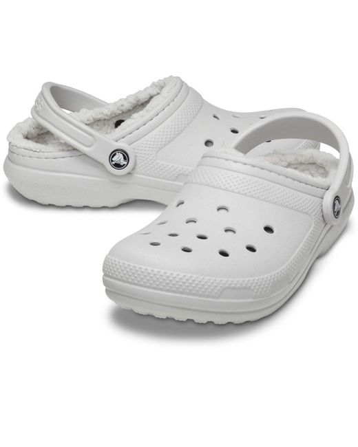 CROCSTM White Classic Lined Clogs for men