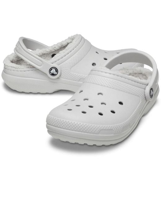 CROCSTM White Classic Lined Clogs for men