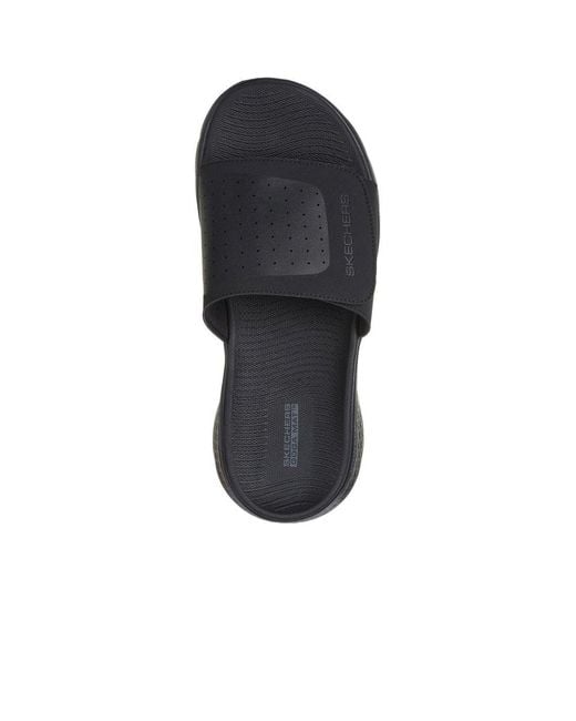 Skechers Black Go Walk Flex Sandbar Mule Sandals for men