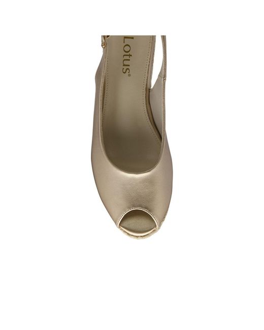 Lotus Metallic Gabriella Wedge Sandals