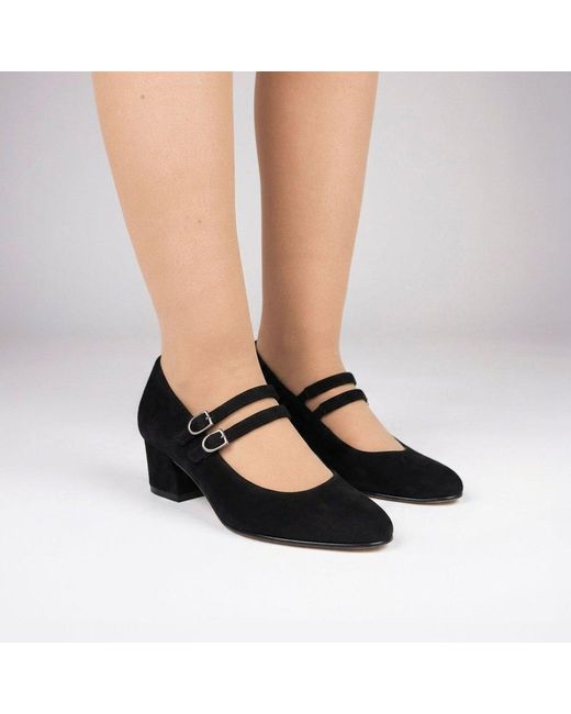Gabor White Belva Mary Jane Court Shoes Colour: Puder Patent