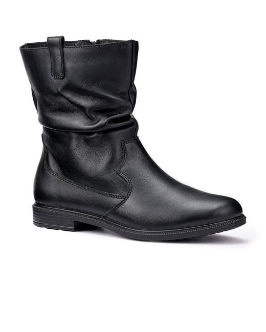 Hotter Black Irving Boots