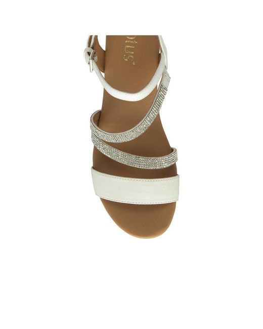 Lotus Metallic Goldie Wedge Sandals
