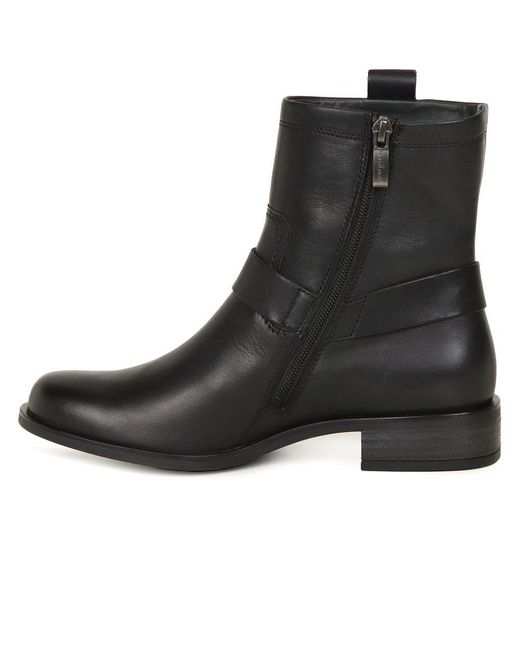 Paul Green Black Paul Arlo Biker Boots Leather