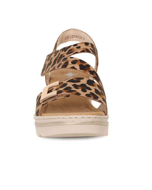 Rieker Metallic Haiti Wedge Heel Sandals
