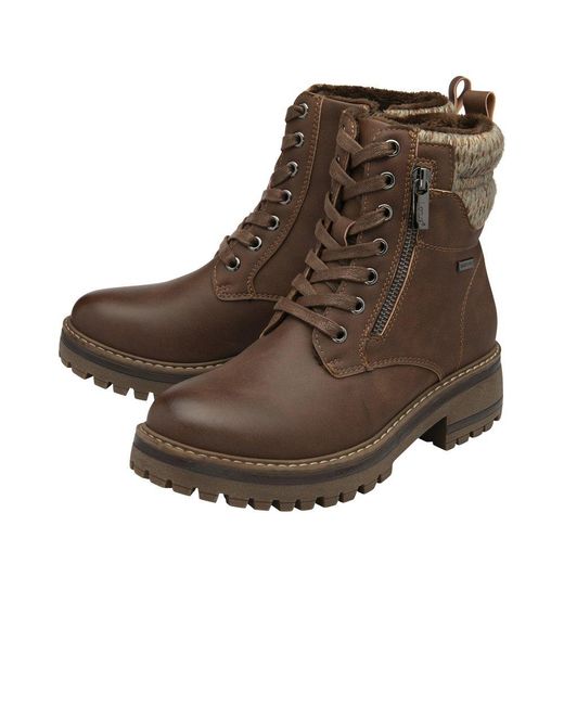 Lotus Brown Stefani Ankle Boots