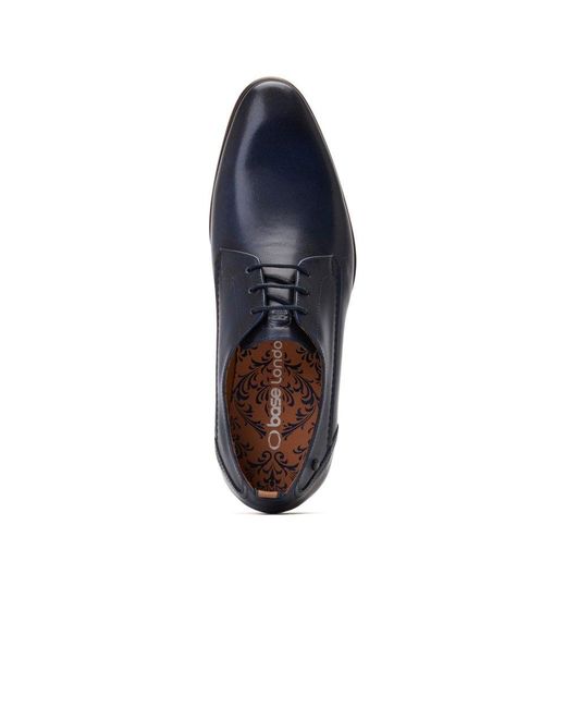 Base London Blue Gambino Derby Shoes for men