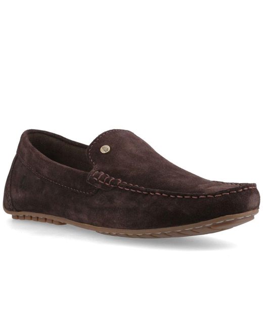 Hush Puppies Brown Ralph Suede Shoes for men
