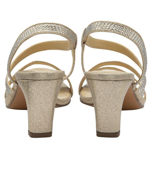 Lotus Metallic Bernadette Heeled Sandals