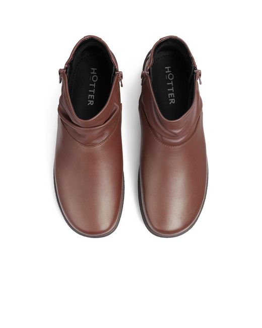 Hotter Brown Murmur Ankle Boots