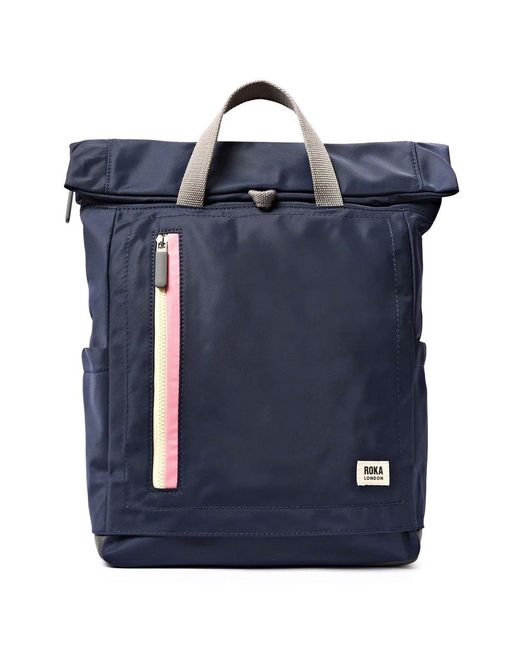Roka Blue Camden J Med Stripe Backpack
