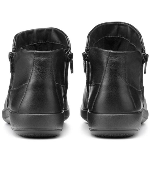 Hotter Black Murmur Wide Fit Ankle Boots