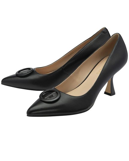 Lotus Black Henley Court Shoes