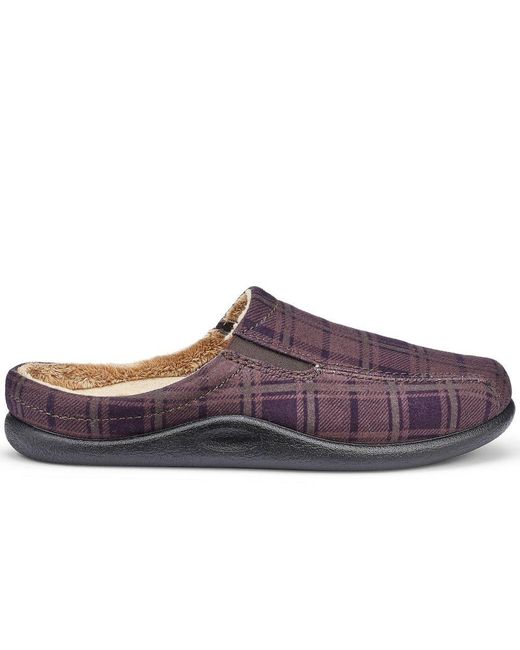 Hotter Purple Slide Slippers for men