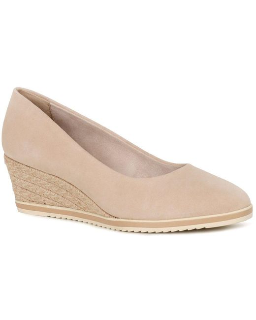 Tamaris Natural Peony Wedge Espadrilles