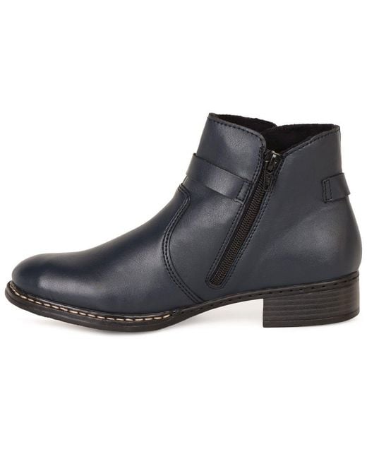 Rieker Black Cawood Ankle Boots
