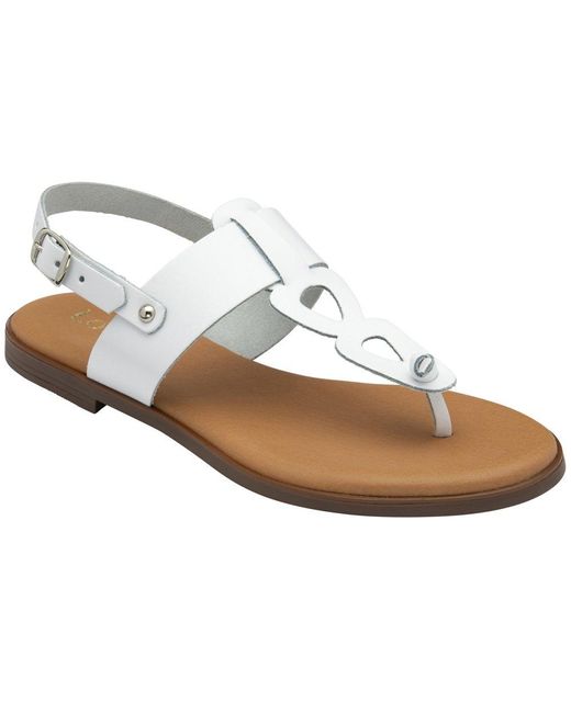 Lotus White Bibiana Sandals