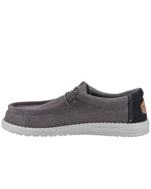 HeyDude Gray Wally Workwear Shoes for men