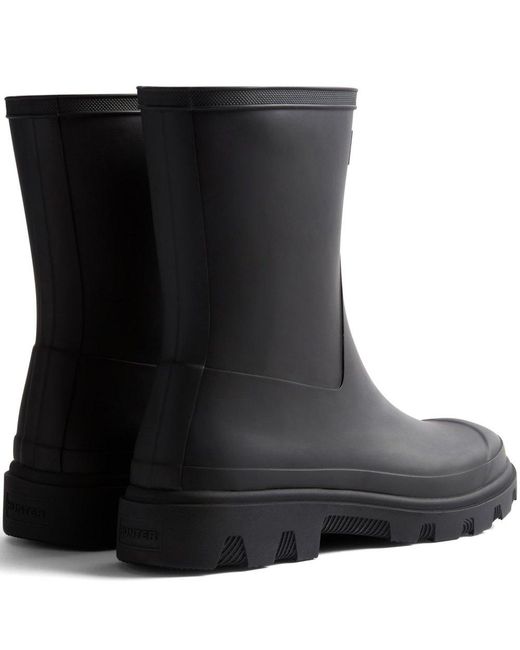 Hunter Black Downpour Short Wellingtons