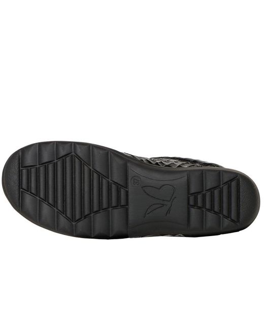 Caprice Black Vera Riptape Shoes