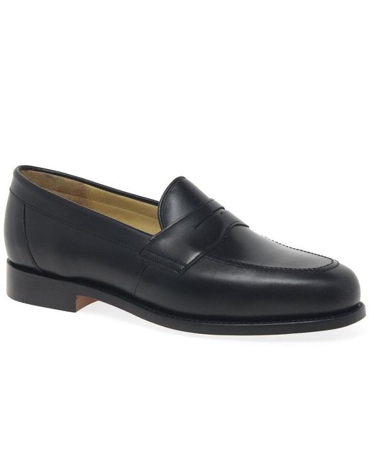 Barker Black Portsmouth Penny Loafers for men