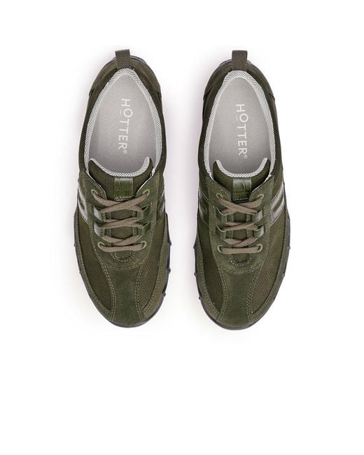 Hotter Green Leanne Ii Trainers Colour: Forest Nubuck