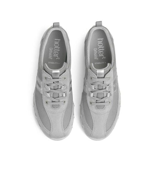 Hotter Gray Leanne Ii Extra Wide Fit Sports Shoes