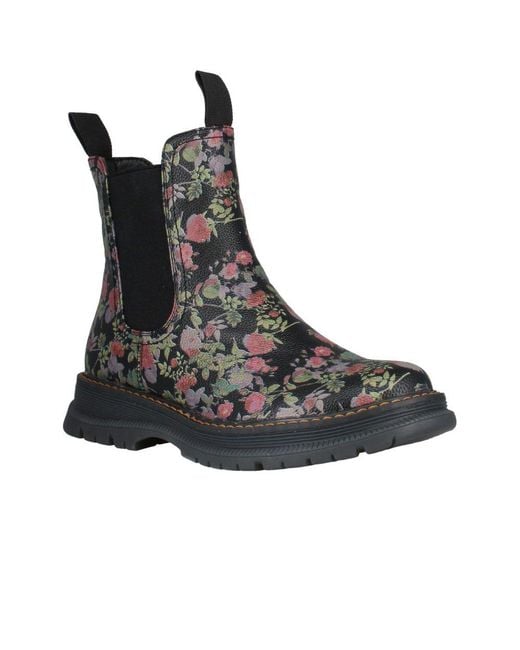 Westland Black Peyton 05 Floral Chelsea Boots