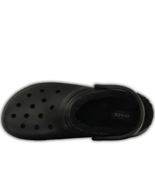 CROCSTM Black Classic Lined Clogs for men