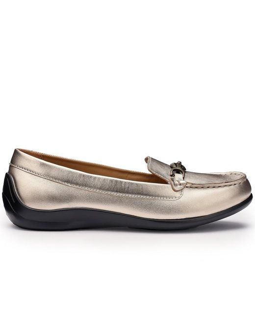 Hotter White Dover Wide Fit Loafers