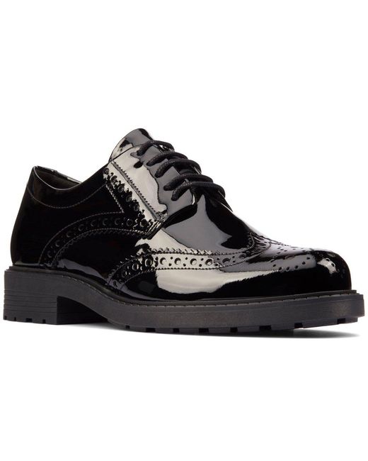 wide fitting black patent ladies shoes