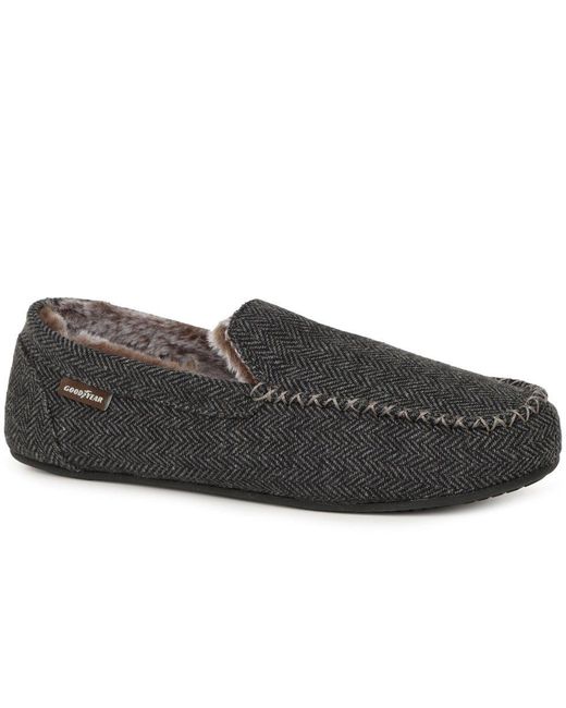 Goodyear Black Hendrix Full Slippers for men