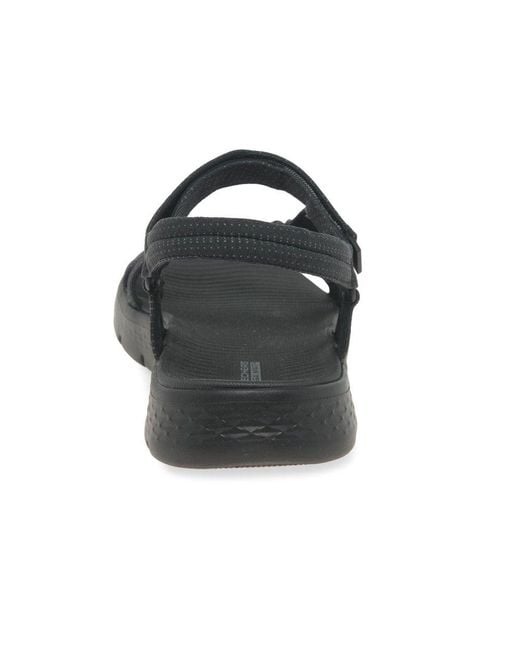 Skechers Black Go Walk Flex Sublime Sandals