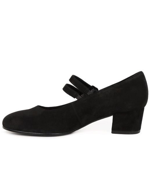 Gabor White Belva Mary Jane Court Shoes Colour: Puder Patent