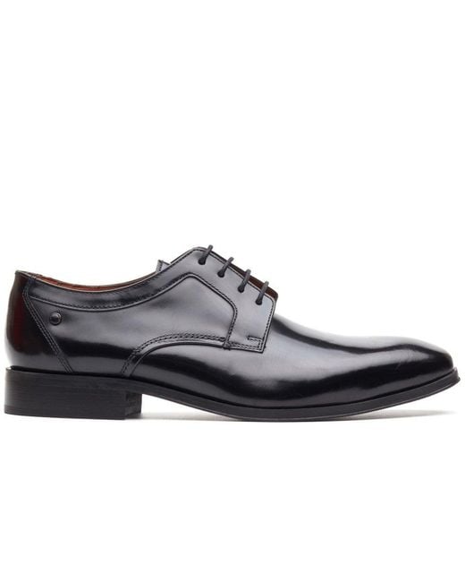 Base London Black Dome Lace Up Shoes for men