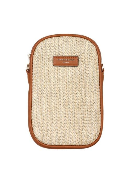David Jones Natural Cantaloupe Phone Bag