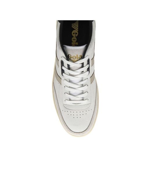 Gola White Contact Leather Trainers for men