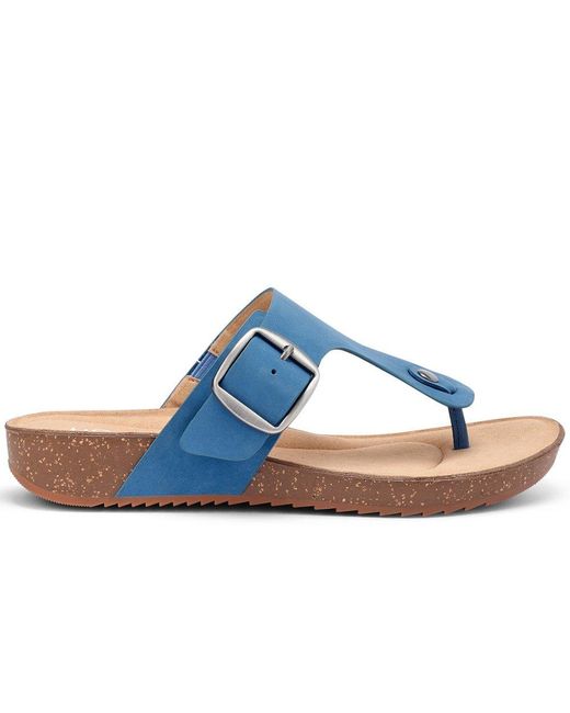 Hotter Blue Resort Toe Post Sandals