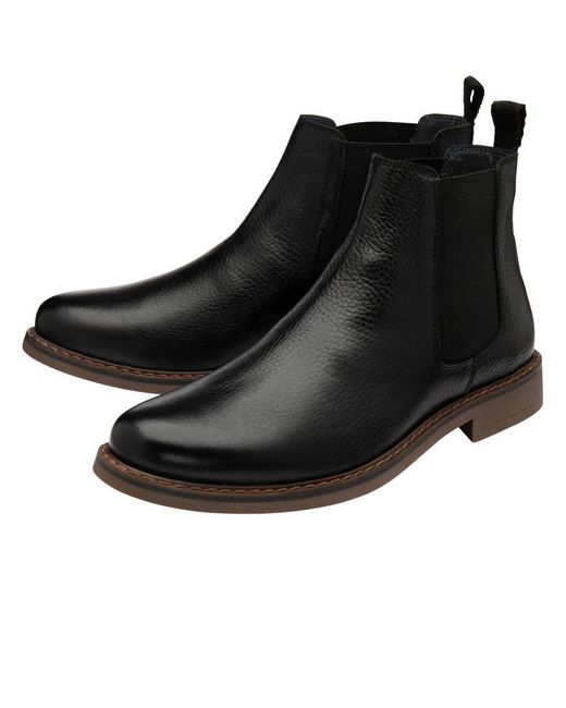 Frank Wright Black Hall Chelsea Boots for men