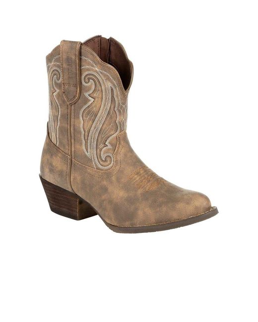 Durango Brown Crush Shortie Western Boots