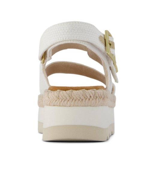 TOMS Metallic Giana Flatform Sandals